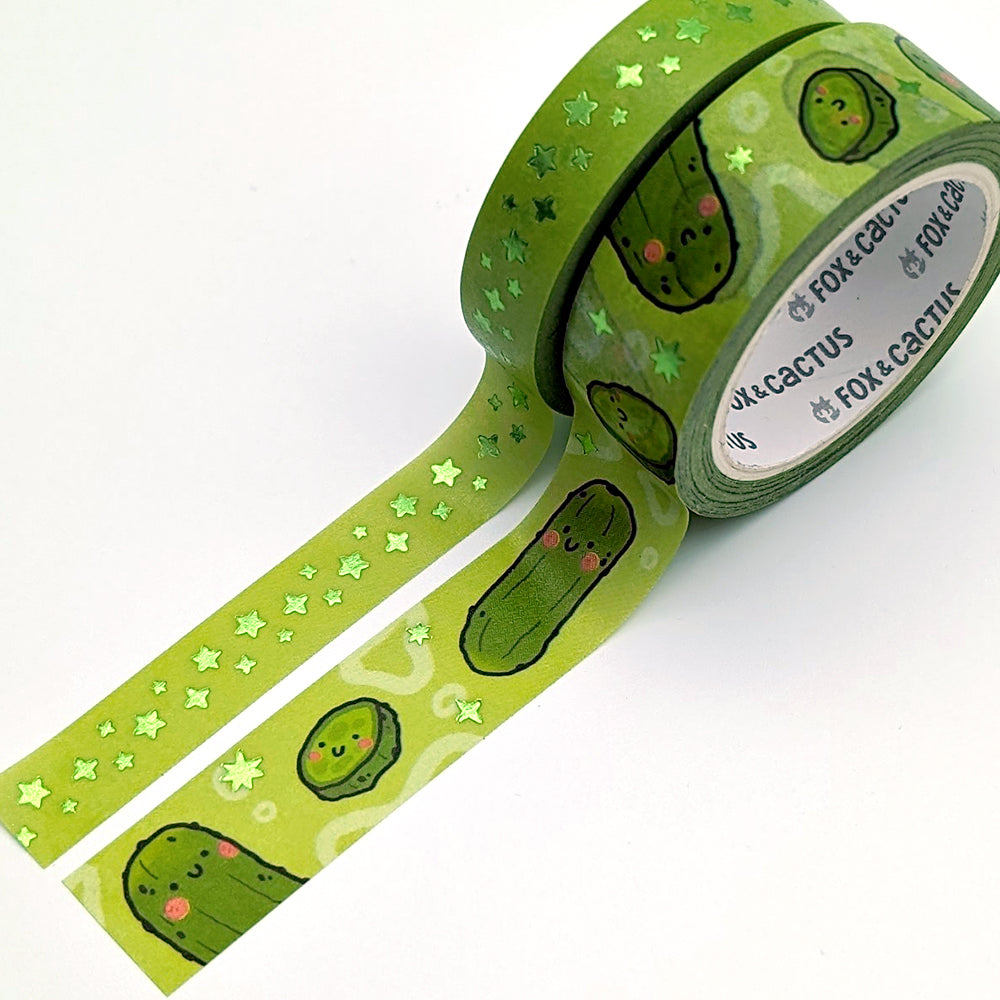 Pickles Washi Tape (Green Foil)