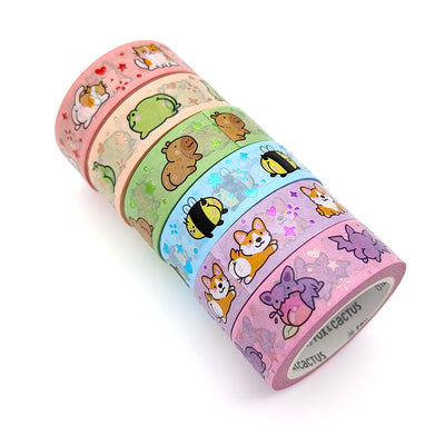 Cat Booties Washi Tape (Red Foil)