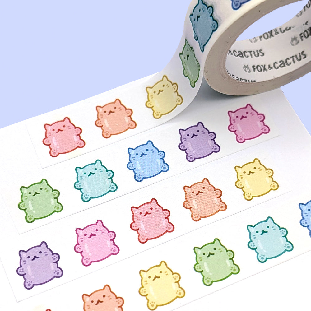 Rainbow Cat Gummies Washi Tape