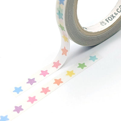 Rainbow Stars Washi Tape