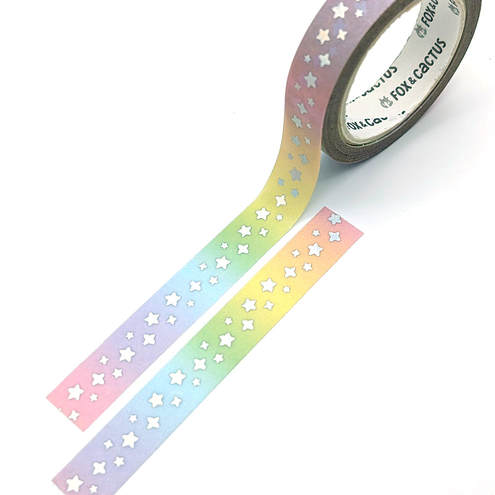 Rainbow Twinkle Washi Tape (Holo Foil)