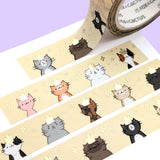 Royal Cats Washi Tape (Gold Foil)