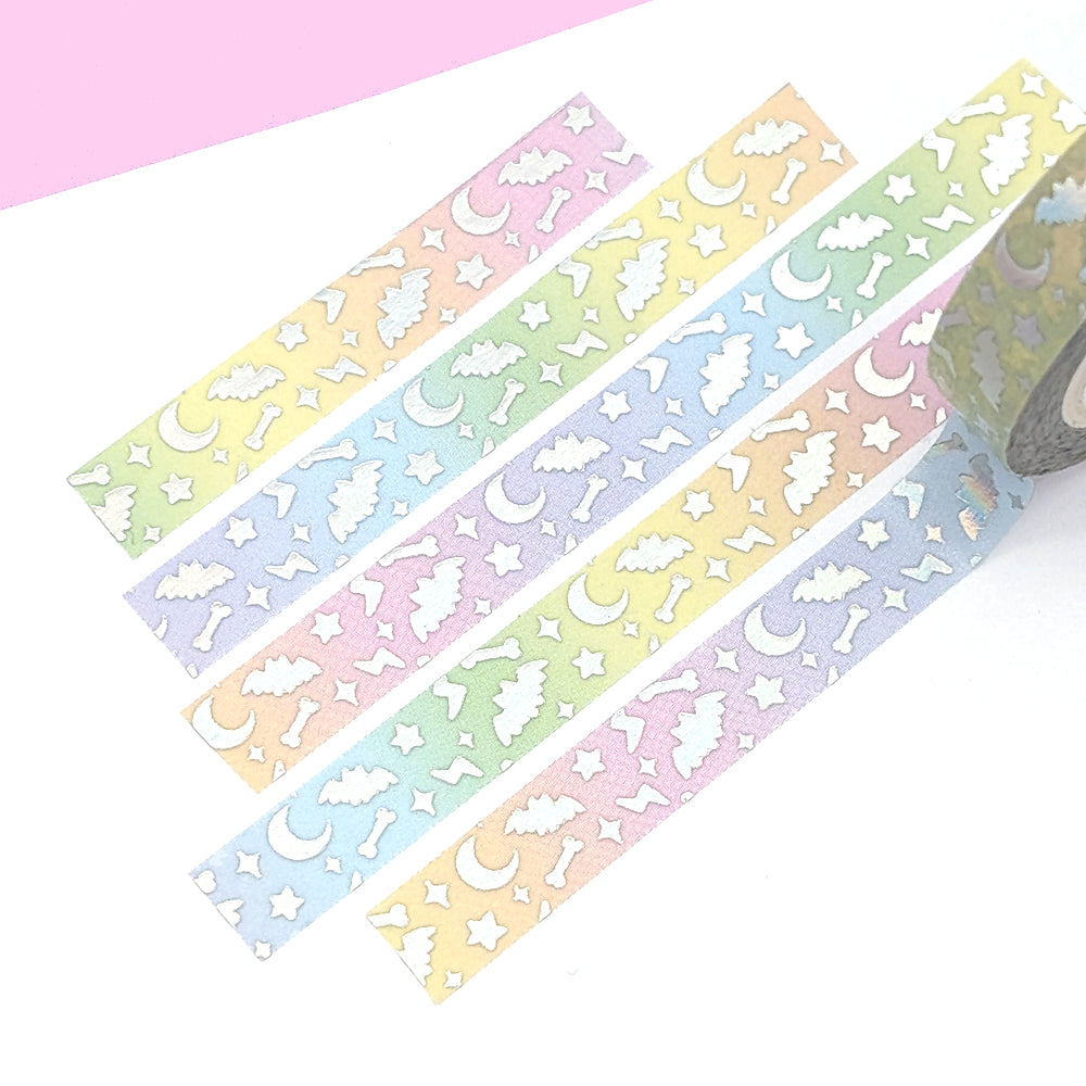 Spooky Sparkles (Rainbow) Washi Tape (Holo Foil)