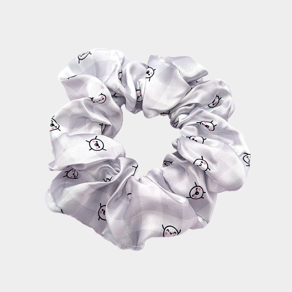 Gingham Squish (Grey) Scrunchie