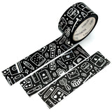 Stationery Lover (Black) Washi Tape (Holo Foil)