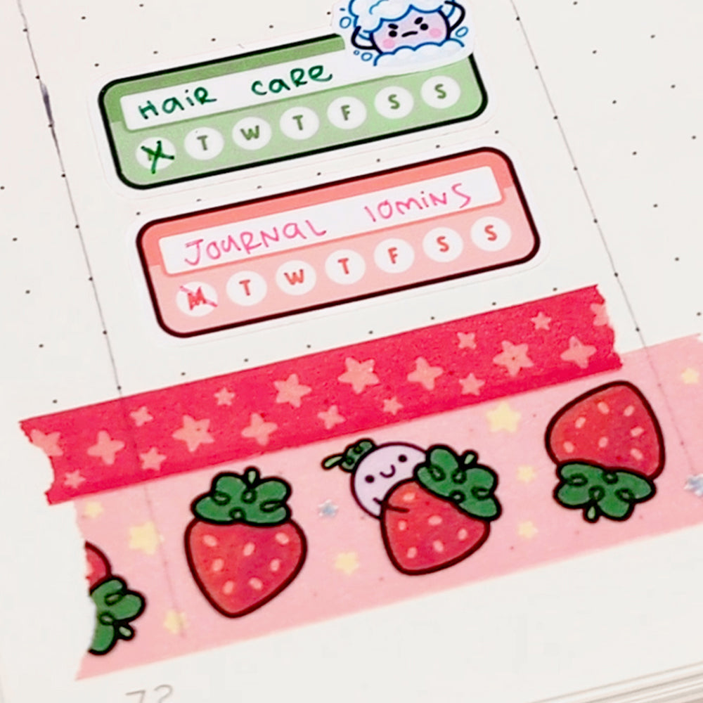 Strawberry Squish (Pink) Washi Tape (Holo Foil)