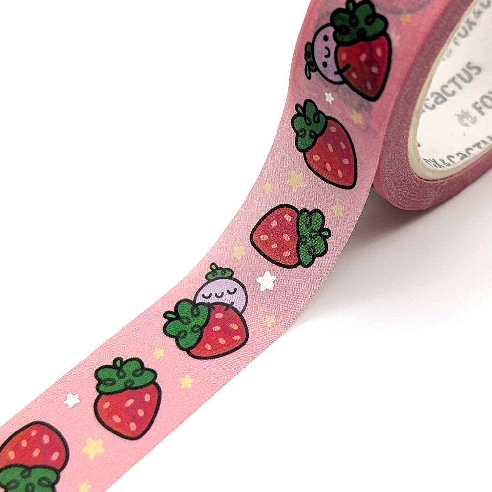 Strawberry Squish (Pink) Washi Tape (Holo Foil)
