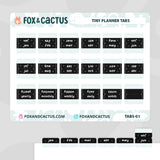 Tiny Monthly Tabs (Matte) Stickers