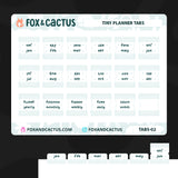Tiny Monthly Tabs (Matte) Stickers