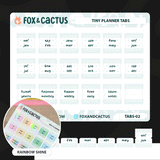 Tiny Monthly Tabs (Rainbow Shine) Stickers