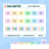 Tiny Monthly Tabs (Matte) Stickers