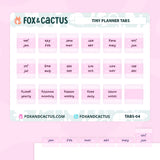 Tiny Monthly Tabs (Matte) Stickers
