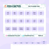Tiny Monthly Tabs (Matte) Stickers