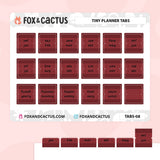 Tiny Monthly Tabs (Matte) Stickers