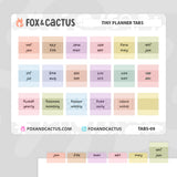 Tiny Monthly Tabs (Matte) Stickers