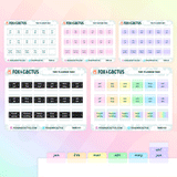 Tiny Monthly Tabs (Rainbow Shine) Stickers