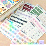 Tiny Monthly Tabs (Rainbow Shine) Stickers
