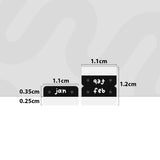 Tiny Monthly Tabs (Rainbow Shine) Stickers