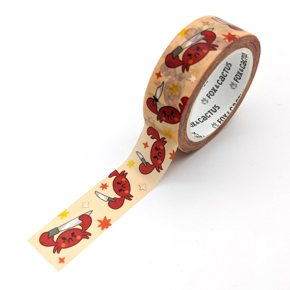 Stabby Crabby Washi Tape (Rose Gold Foil)