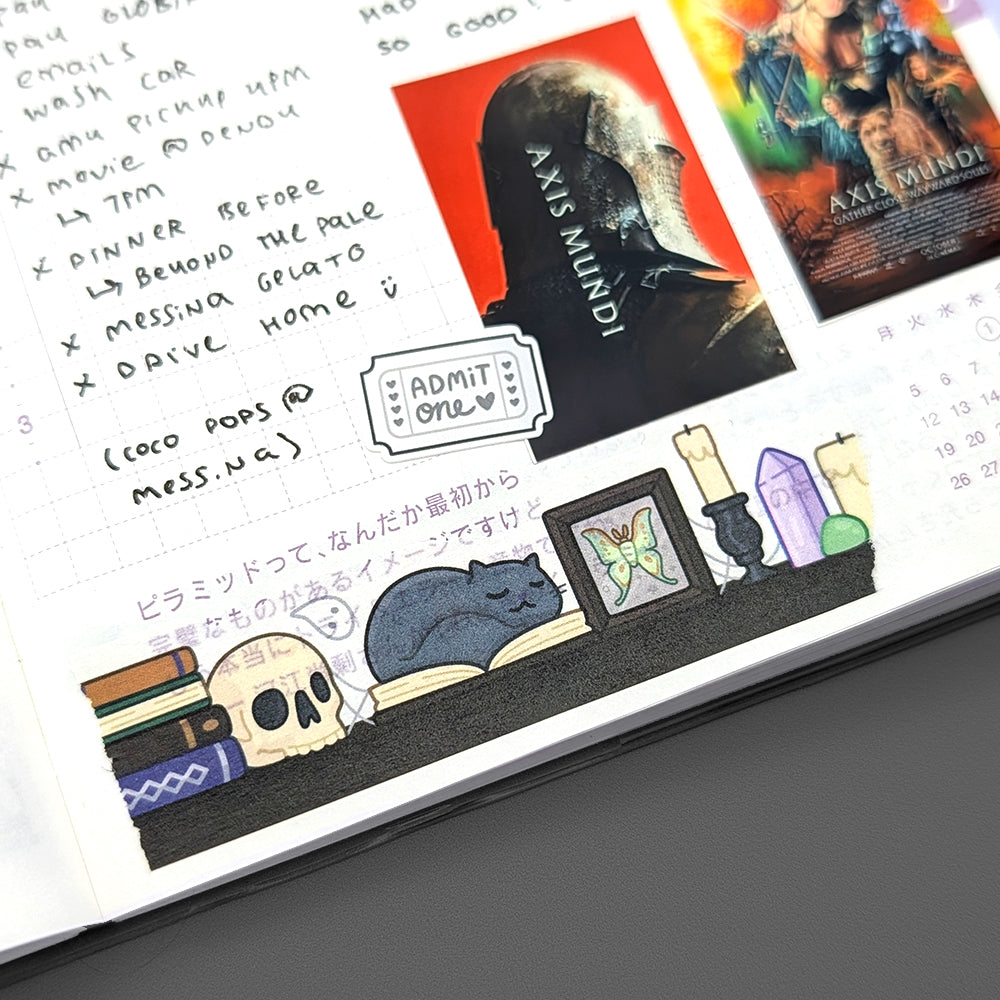 Witchy Shelf Die Cut Washi Tape