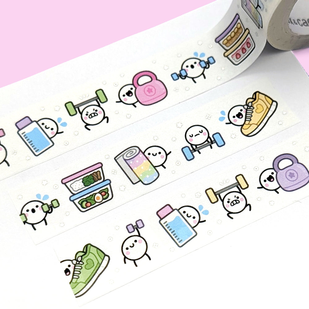 Fitness Squish Washi Tape (Holo Foil)