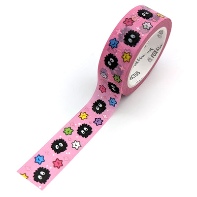 Soot Candy (Pink) Washi Tape (Pink Foil) by Fox and Cactus