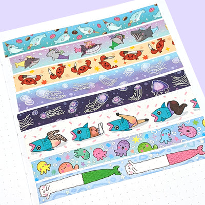 Stabby Crabby Washi Tape (Rose Gold Foil)