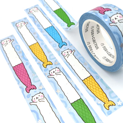 Long Purrmaid Washi Tape (Holo Foil)