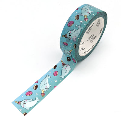 Narwhal 'n Donuts Washi Tape (Holo Foil)