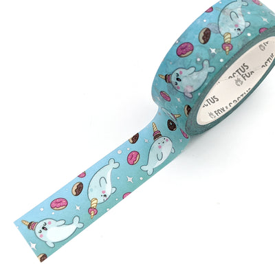 Narwhal 'n Donuts Washi Tape (Holo Foil)