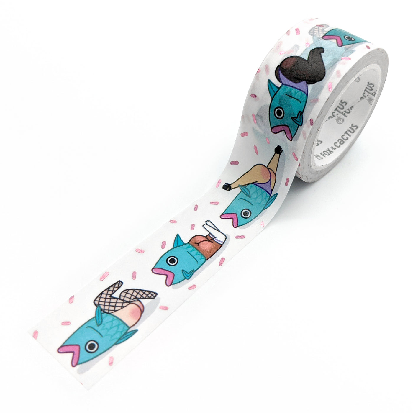 Reverse Mermaids Washi Tape (Pink Foil)