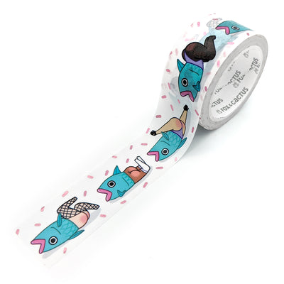 Reverse Mermaids Washi Tape (Pink Foil)
