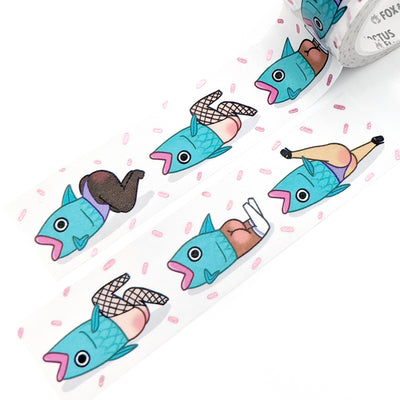 Reverse Mermaids Washi Tape (Pink Foil)