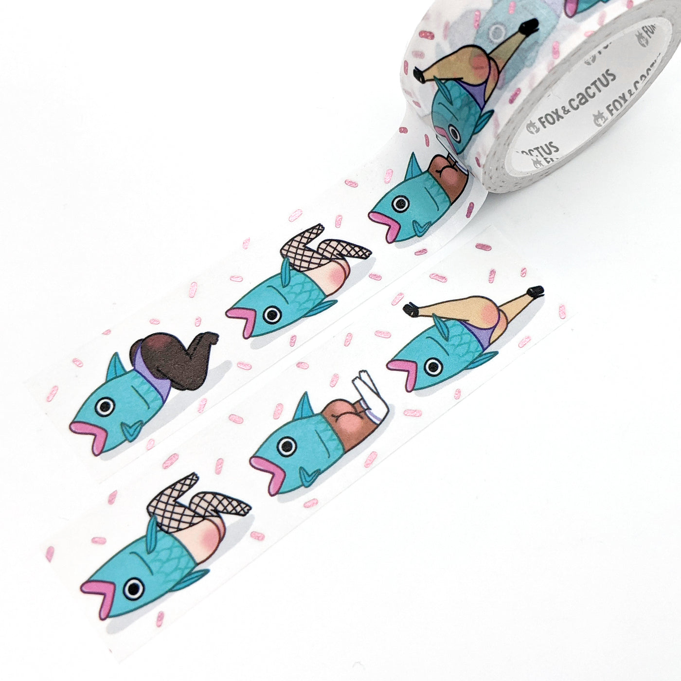 Reverse Mermaids Washi Tape (Pink Foil)