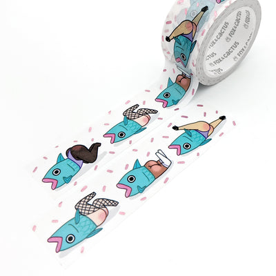 Reverse Mermaids Washi Tape (Pink Foil)