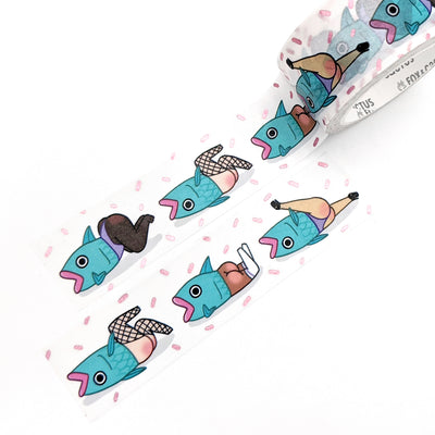 Reverse Mermaids Washi Tape (Pink Foil)