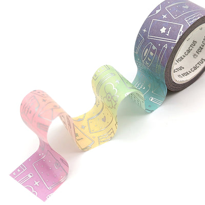 Stationery Lover (Rainbow) Washi Tape (Holo Foil)