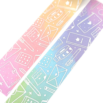 Stationery Lover (Rainbow) Washi Tape (Holo Foil)