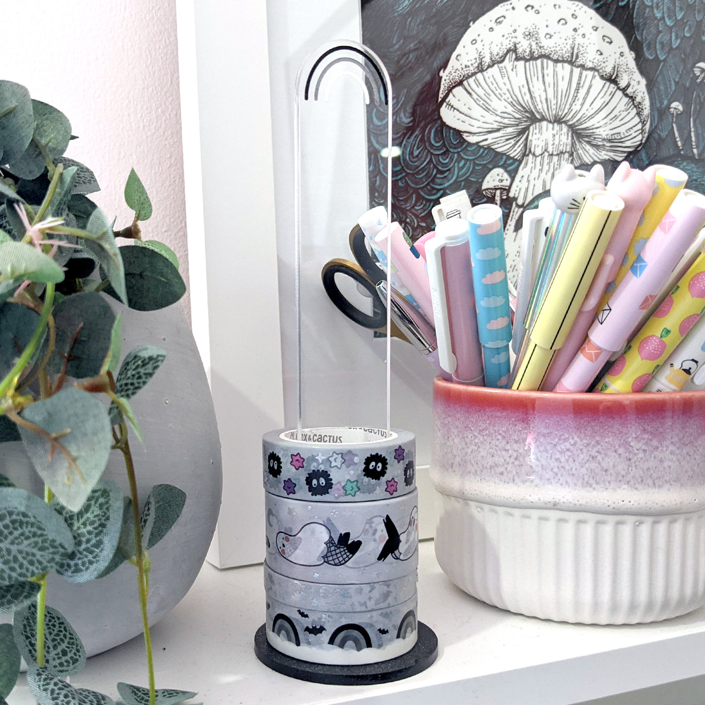 Goth Rainbow Acrylic Washi Stand by Fox and Cactus