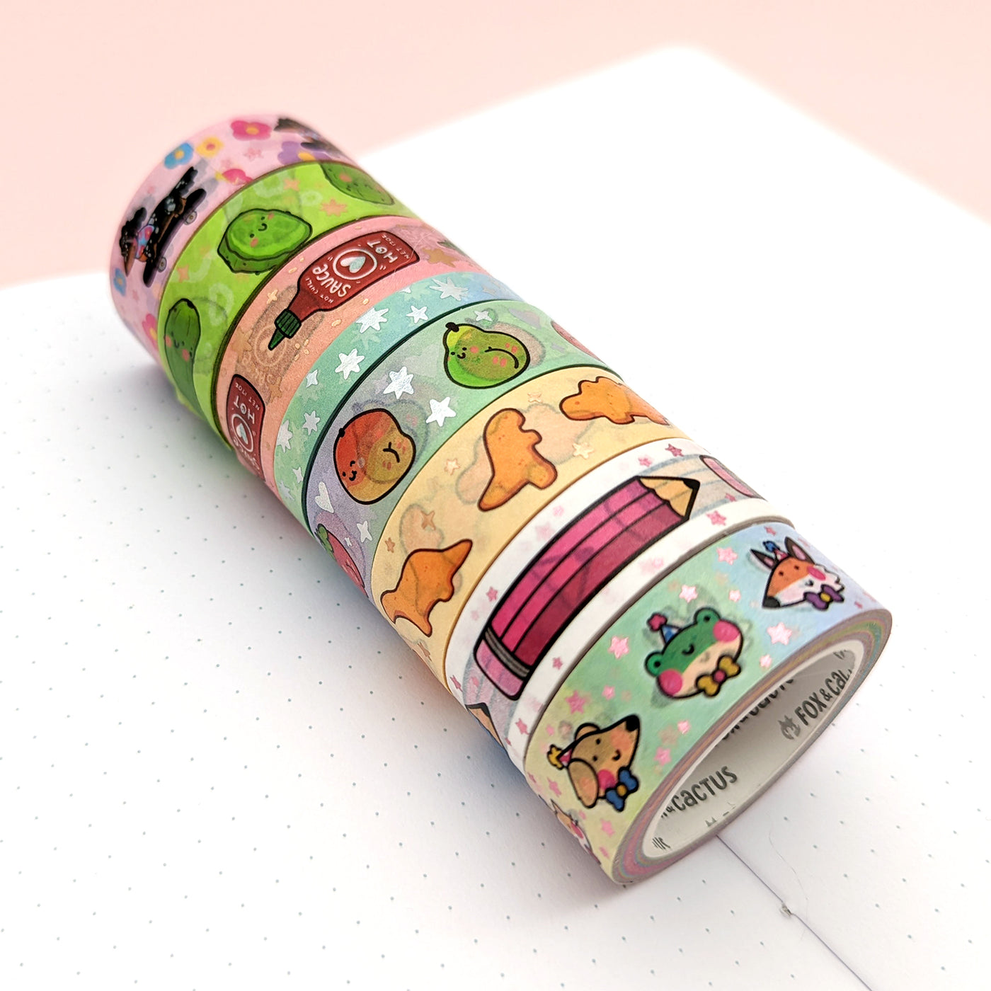 Hot Sauce Washi Tape (Rose Gold Foil) by Fox and Cactus