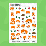 Autumn Fox Stickers by Fox and Cactus