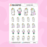 Spoonie-corn Stickers by Fox and Cactus