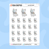 Doctor Fox Stickers by Fox and Cactus