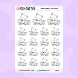 Single Family Time Fox Stickers by Fox and Cactus