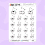 Single Family Time Fox Stickers by Fox and Cactus