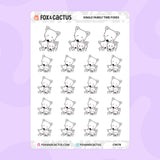 Single Family Time Fox Stickers by Fox and Cactus