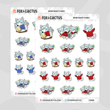 WoW Night Fox Stickers by Fox and Cactus