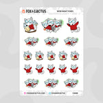 WoW Night Fox Stickers by Fox and Cactus