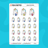 Ribbon Unicorn Stickers by Fox and Cactus