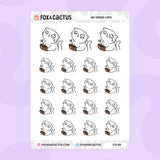 No Spend Cat Stickers by Fox and Cactus